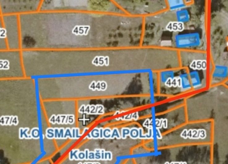 Urbanizovano zemljište 4500 m², naselje Polje – Kolašin