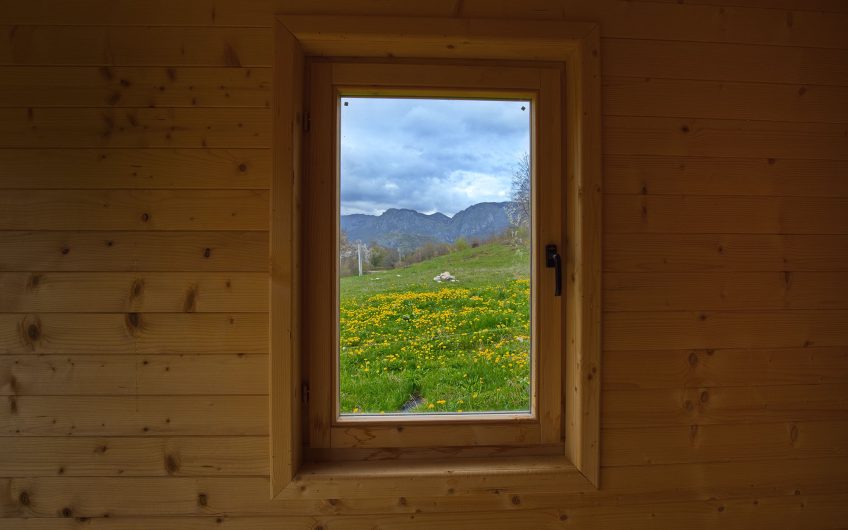For Sale – Spacious Plot with a Built Wooden House and Full Infrastructure, Kolašin