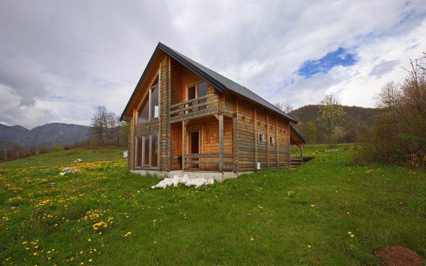 For Sale – Spacious Plot with a Built Wooden House and Full Infrastructure, Kolašin