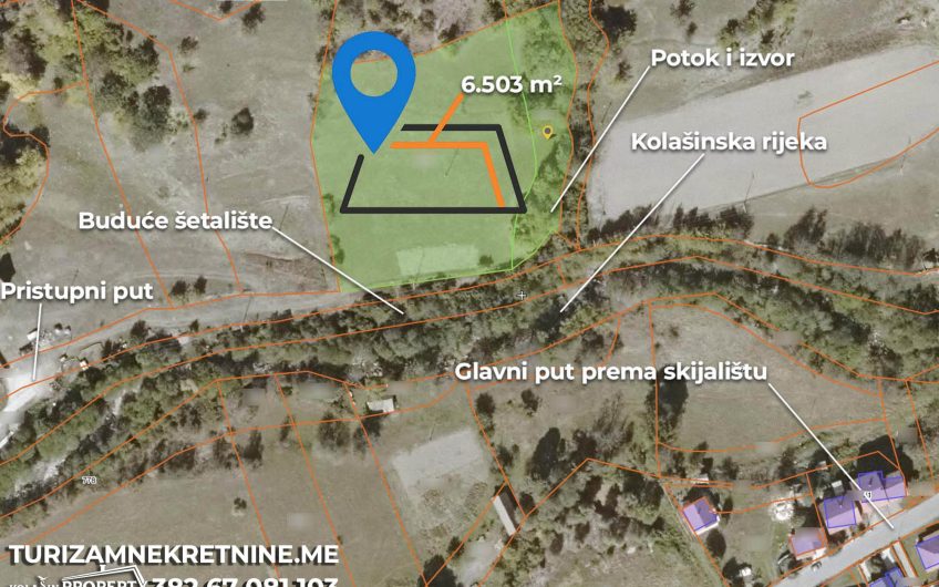 Building plot in Kolasin – Urban development zone, 6,503 m²