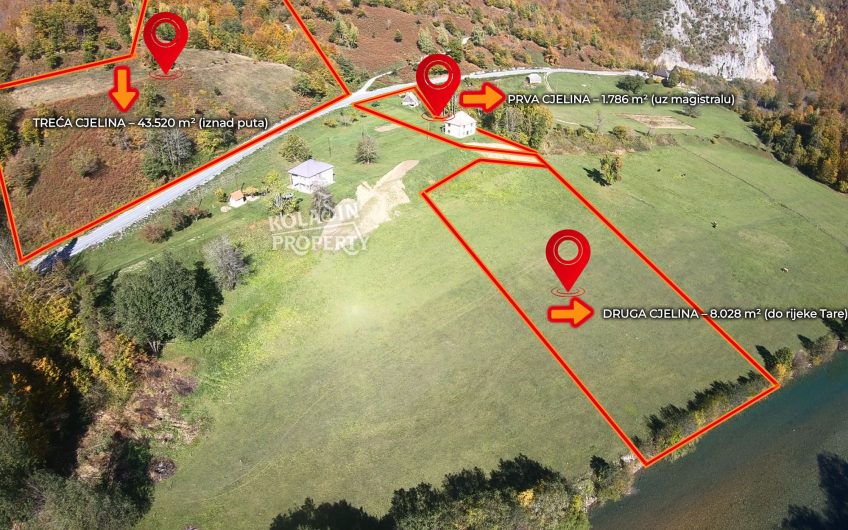 Zemljište Sjerogošte, Kolašin – Jedinstvena prilika za investiranje uz rijeku Taru